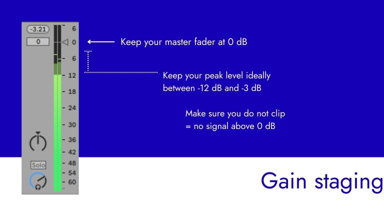 proper gain staging is very important for a good mixing